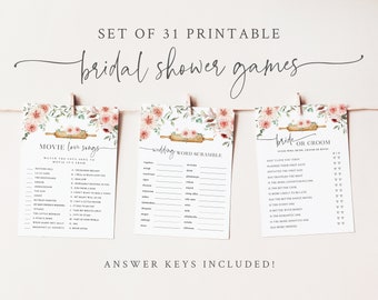 Kitchen Bridal Shower Game Bundle - Set of 31 Printable Games & Activities - All You Knead is Love - Cooking Theme - Stock the Kitchen Theme