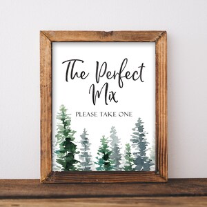 The Perfect Mix Favor Sign - Wedding Sign - Hot Cocoa Mix Favor - Cookie Mix Favor - Wedding Printable - Trail Mix Favor - Soundtrack Favors