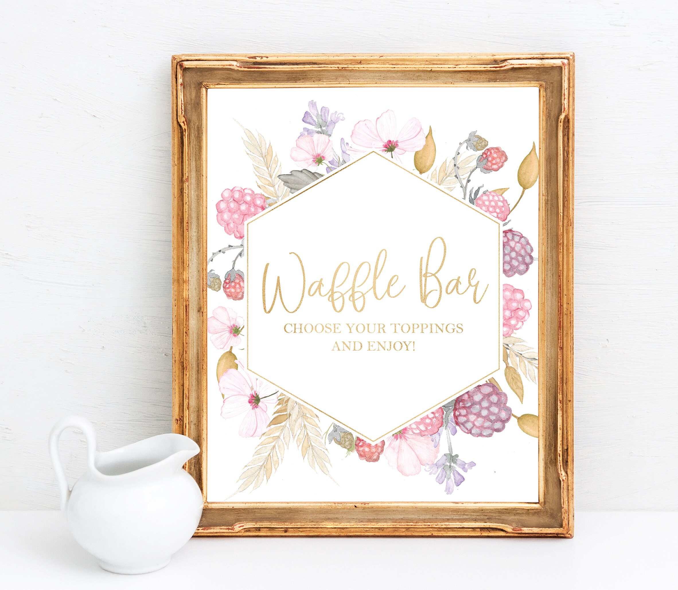 Waffle Bar Brunch Sign Waffle Station Sign Brunch Party - Etsy UK