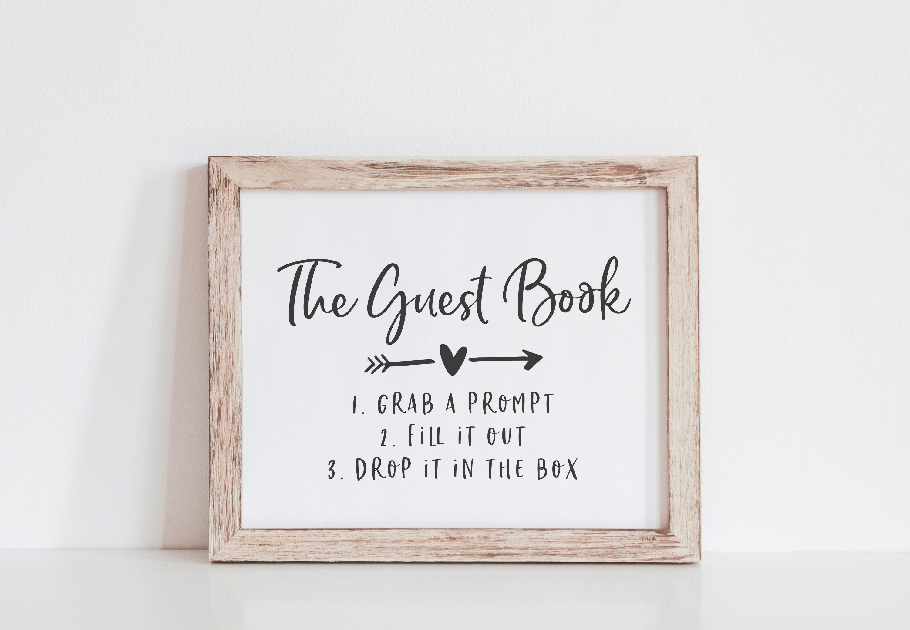 Wedding Guest Book Prompt Sign Guest Book Note Sign Black Etsy