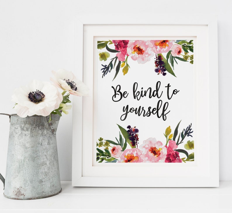 Printable Art Bathroom Wall Art Bathroom Print Be Kind Etsy