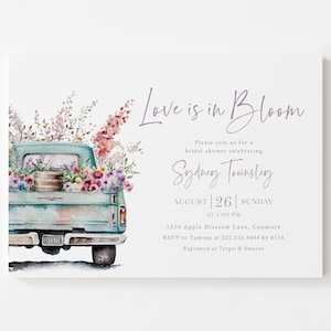 Love is in Bloom Bridal Shower Invitation - Printable 5x7 Invite - Garden Bridal Shower - Love is Blooming - Spring Floral Wedding Shower