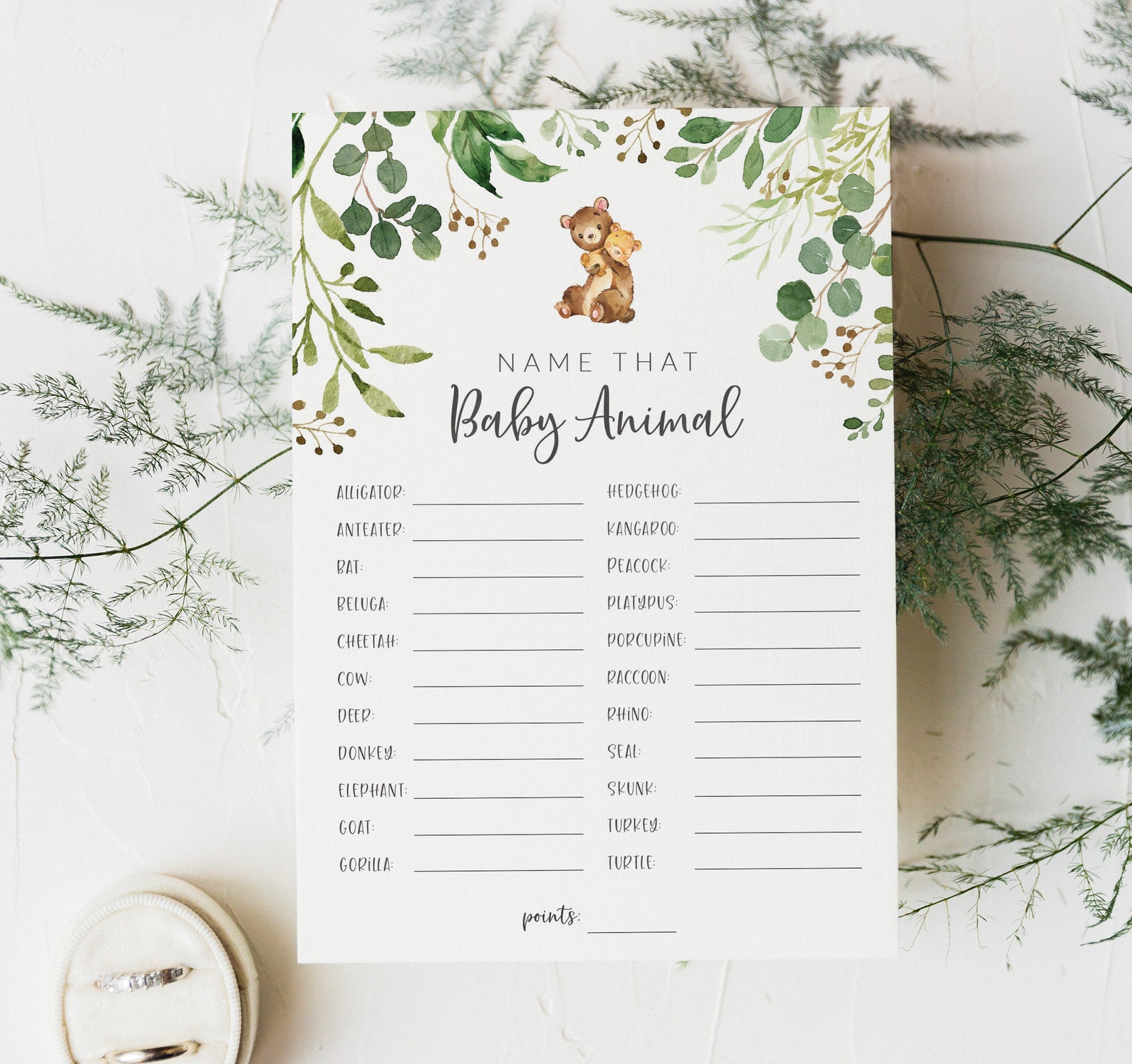 Bear Themed Baby Shower Games Bundle Bear Baby Shower Game Etsy