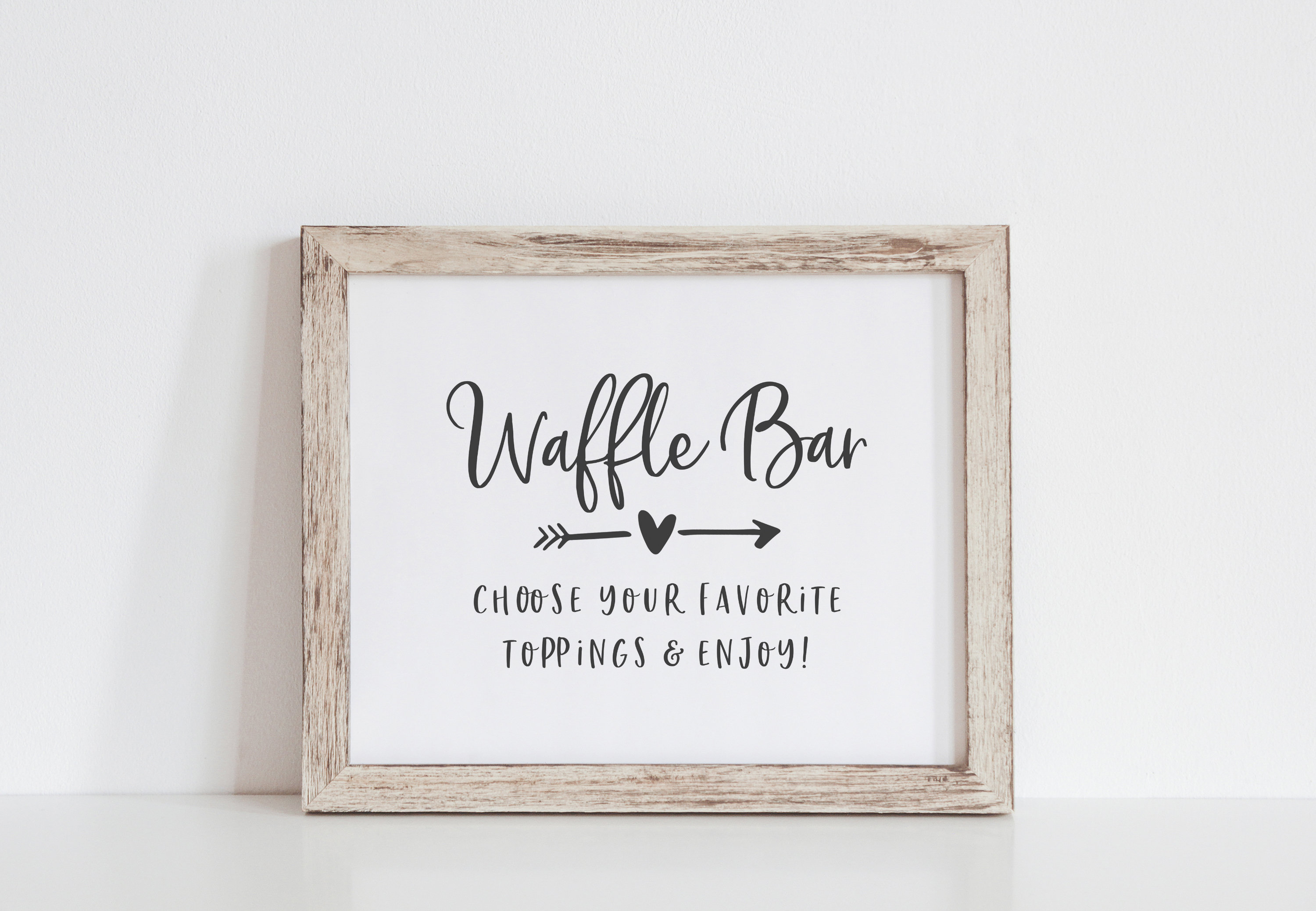Waffle Bar Sign - Waffle Bar Printable - Bridal Shower Waffle Bar - Bridal Brunch Sign - Make Your Own Waffle Sign - Waffle Bar Brunch Sign