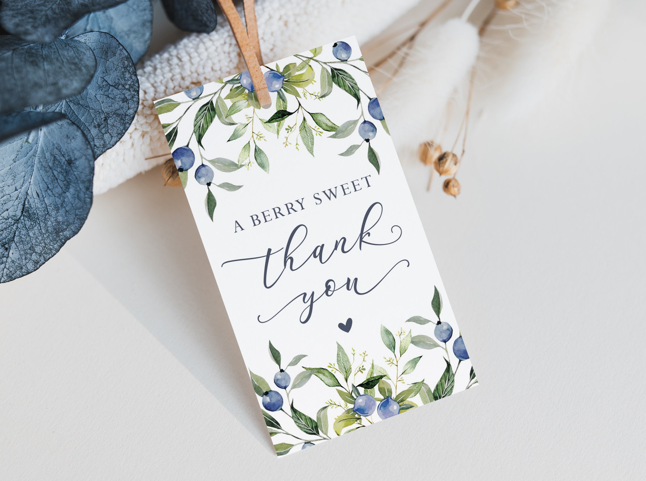 Funky Script Wedding Thank You Card - Berry Berry Sweet