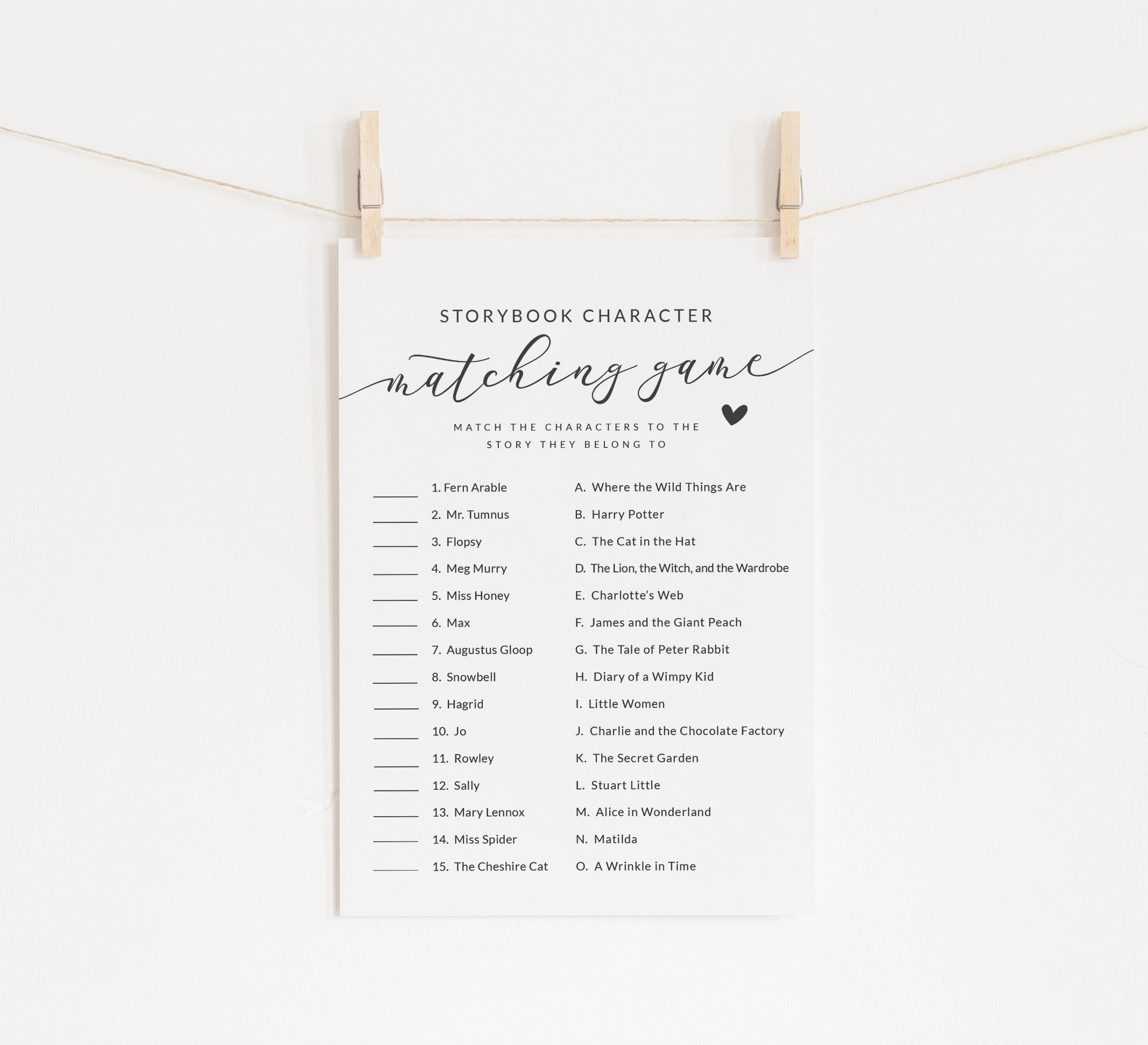 Storybook Baby Shower Trivia Game Printable Storybook | Etsy