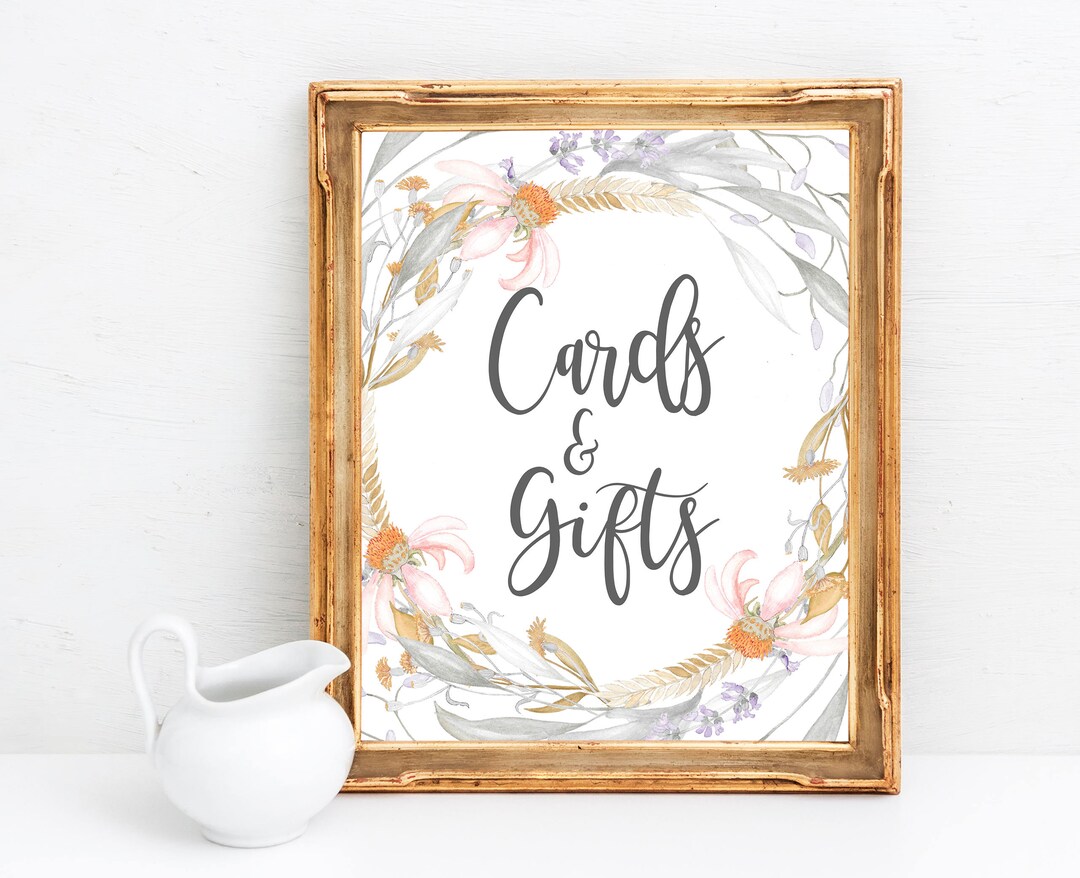 Cards and Gifts Printable Sign Gift Table Sign for Wedding - Etsy