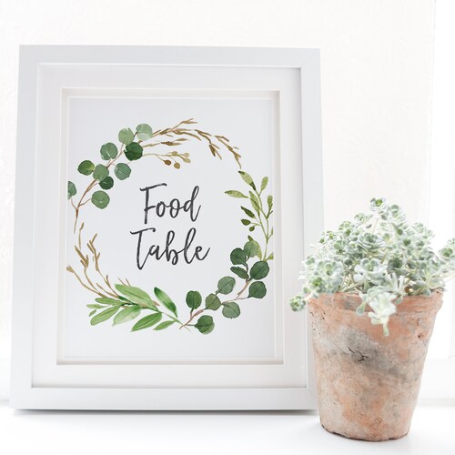 Food Table Sign Baby Shower Signage Buffet Table Printable - Etsy