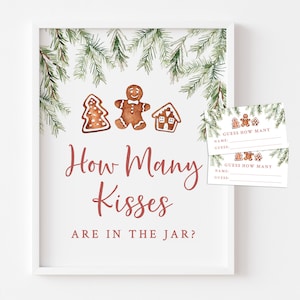 Winterfeest hoeveel kussen spel bord- en raadkaarten - afdrukbaar raadspel kerstfeest - peperkoek babyshower raad eens hoeveel