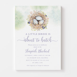 About to Hatch Baby Shower Invitation - Printable Bird Baby Shower Invite - Little Birdie Baby Shower - Ready to Hatch Spring Baby Shower