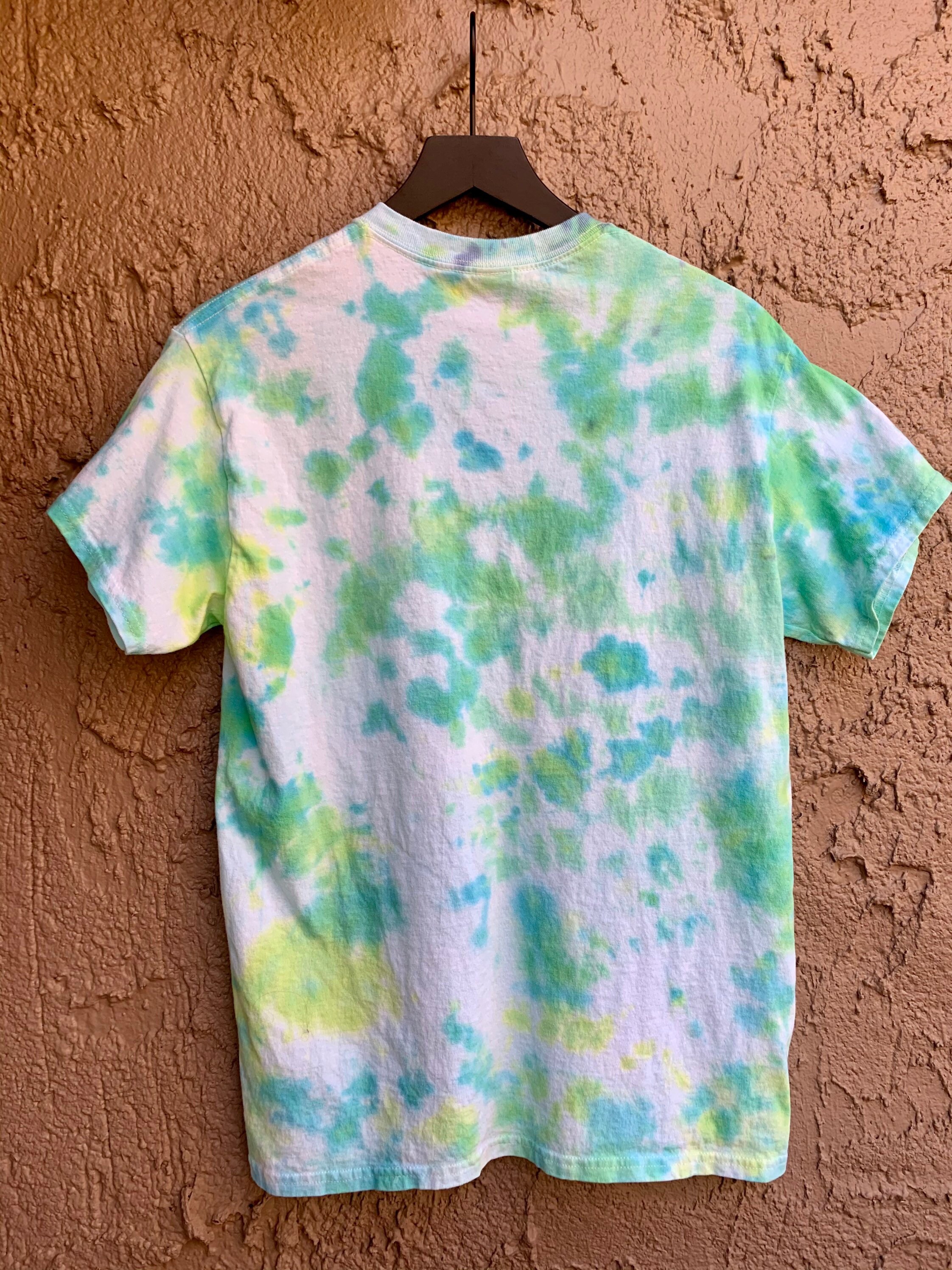 Medium Simple Green and Blue Splatter Tie Dye | Etsy