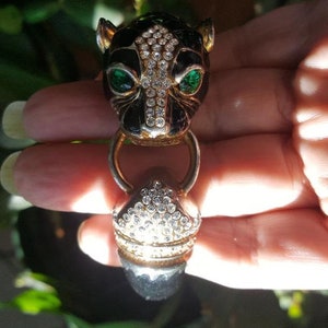 1970's Black Enamelled Panther Bracelet Ciner?