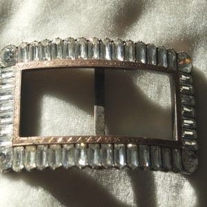 Large Georgian Paste Buckle In Silver