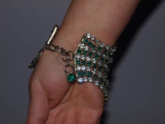 1950's Vintage Massive French Rhinestone Bracelet - image 3