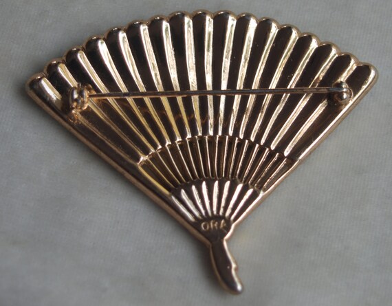 Vintage Ora Fan Brooch - image 2