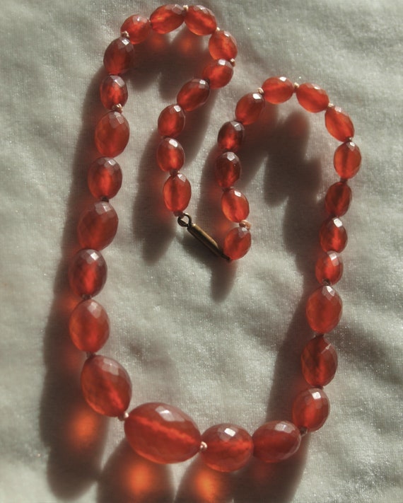 Victorian Faceted Amber Choker Necklace