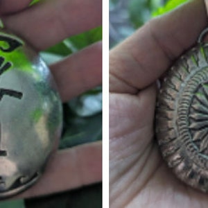 Vintage Massive Navajo Kokopelli/ Concho Double Sided Pendant