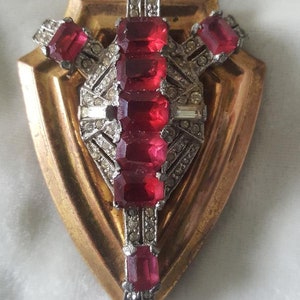 1930&#39;s McClelland and Barclay Dress Clip In Red