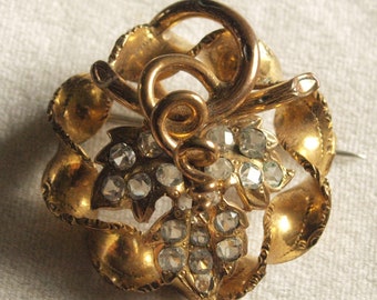 Early Victorian Paste Grape Cluster Brooch