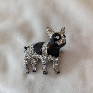 Little Antique French Bull Dog Brooch