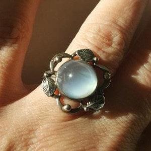 Arts And Crafts Moonstone High Cab ring