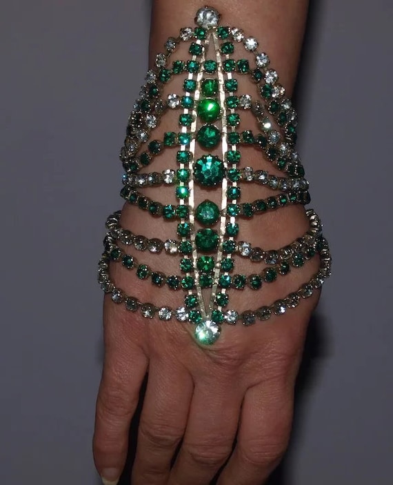 1950's Vintage Massive French Rhinestone Bracelet - image 1