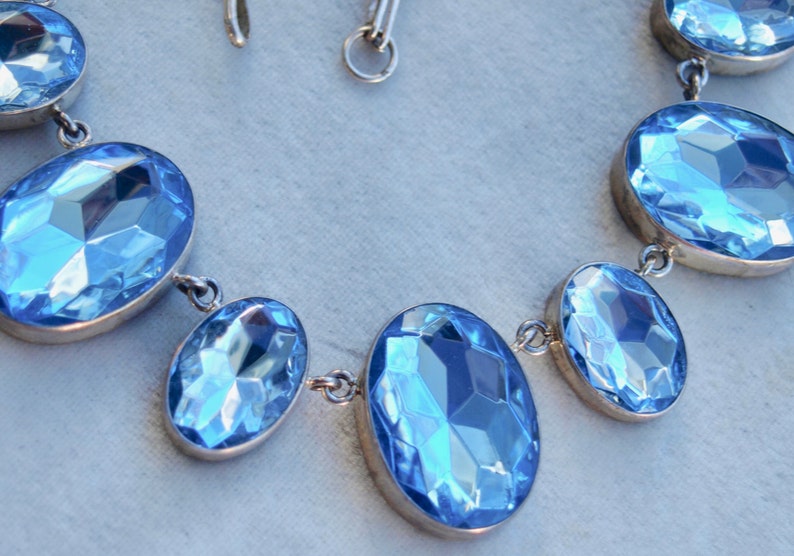 1980/'s Statement Necklace Set Acrylic and Sterling