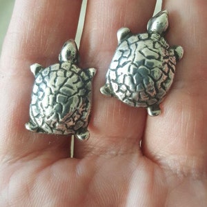 Vintage Sterling Turtle Earrings