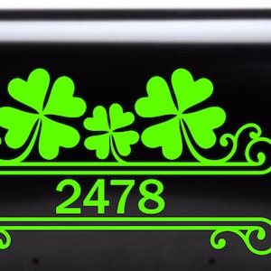Shamrock Mailbox Address Decals