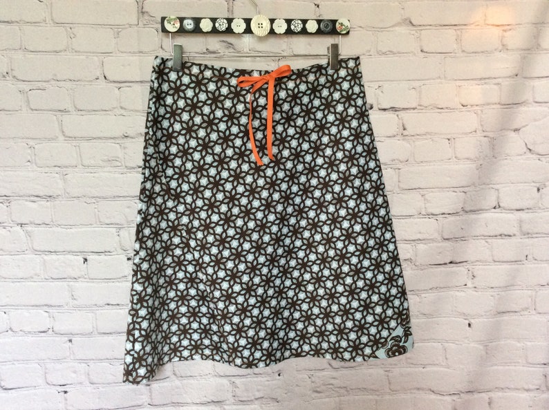 sizes 10 a-line bias cut medium weight cotton skirt 12 14