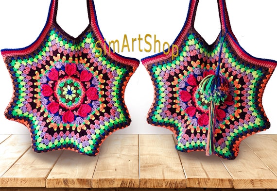 crochet mandala bag