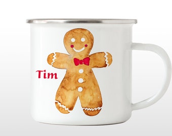 Enamel cup Christmas for children by name