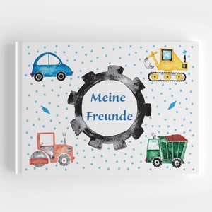 Friends book kindergarten construction site vehicles, gift kindergarten start, gift school child