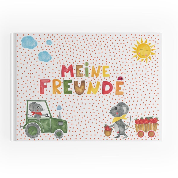 Freundebuch Kindergarten Bauernhof, Geschenk Kindergarten Start