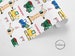 Gift wrapping paper construction site for children 