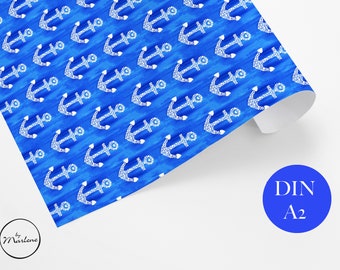 Anchor wrapping paper, maritime wrapping paper