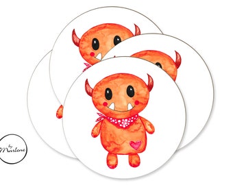 12 monster stickers, giveaway stickers, children's birthday parties