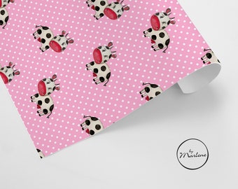 Gift wrapping paper cow, gift wrapping paper for children