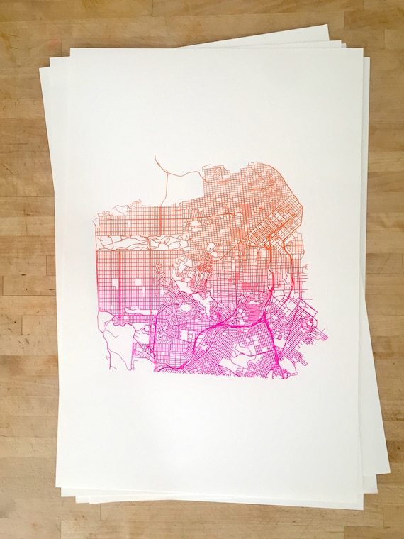 San Francisco Streets Screen Print