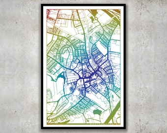 Northampton Massachusetts Map, Noho Wall Print