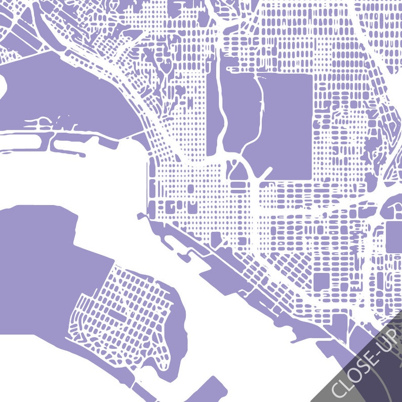 San Diego Map SD Parcel Map Print Etsy