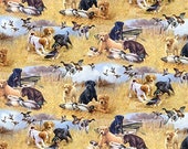 Faithful Friends Collection Scenic Print Jim Killen Northcott Fabrics DP22736-30 100 Cotton 44 quot 45 quot Wide