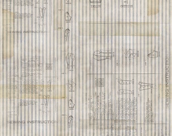 Free Spirit Materialize by Tim Holtz PWTH072 Multi Apothicary Cotton Fabric