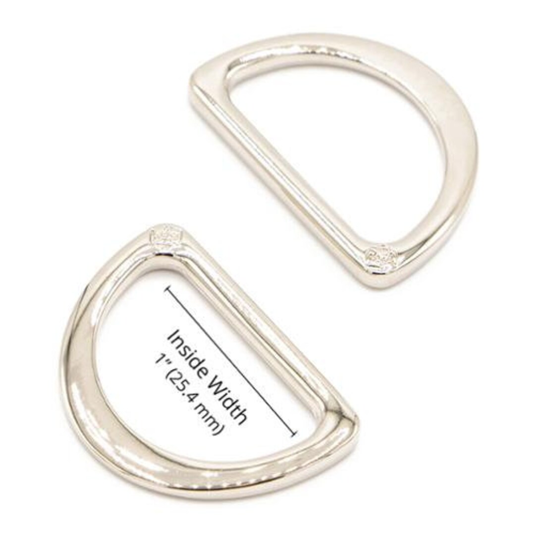 D Rings 1 Inch D-rings ~ Nickel~1 Inch Wide~ by Byannie.com - Etsy