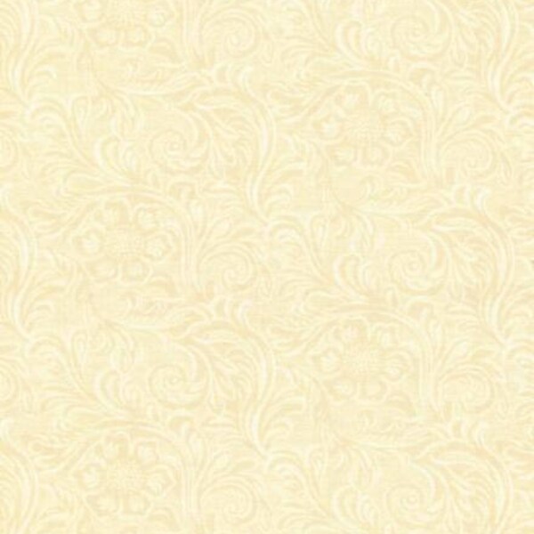 1-2/3 Yards Left! Western Basics Collection Cream Tooled Leather by Sara Khammash for Moda Fabrics 100% Cotton 11216 20