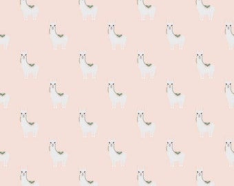 Hibiscus Collection Alpacas Blush Yardage  by Simple Simon and Company for Riley Blake Designs C11541-BLUSH
