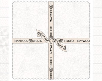 Solitaire Soft White Layer Cake Precut by Maywood Studios (42)(10" x 10") Precut Fabric Squares Wide 100% Cotton #SQ-MASSOLT-SW