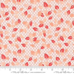 Jelly & Jam Jelly Toppers Checks and Plaids Leaves Peach Yardage (44&quot;/45”) Wide by Fig Tree Quilts for Moda Fabrics 100% Cotton #20493-21