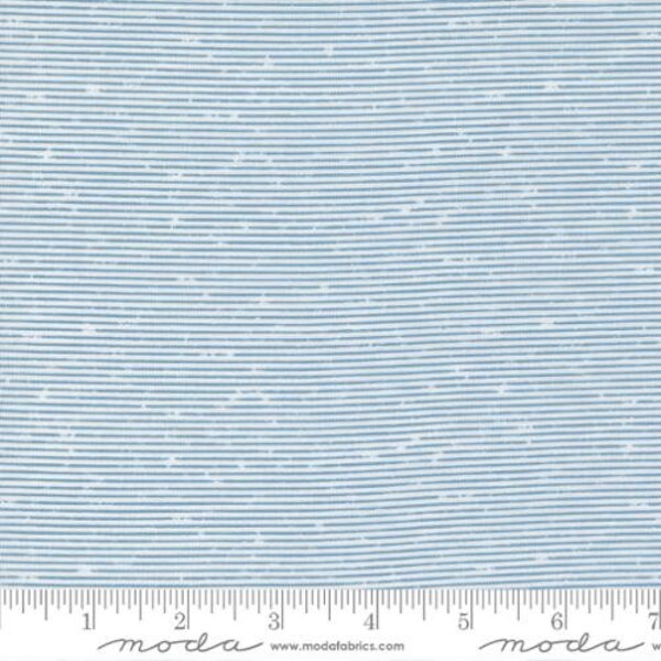 Old Glory Collection Urban Stripes Light Blue Yardage (44" x 45" Wide by Lella Boutique for Moda Fabrics #5202-11 100% Cotton