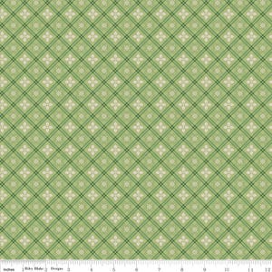 Home Town Holiday Holly Lettuce Yardage (43&quot;/44&quot;) Wide by Lori Holt for Riley Blake Designs C14909-LETTUCE 100% Cotton